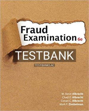 Test Bank for Fraud Examination 6th Edition by Albrecht