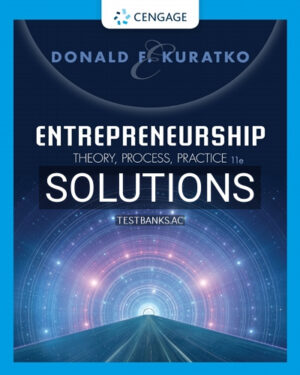 Solutions for Entrepreneurship Theory Process Practice 11th Edition by Kuratko