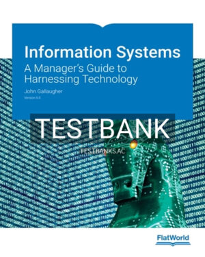 Test Bank for Information Systems A Manager s Guide to Harnessing Technology Version 6 0 6th Edition by Gallaugher