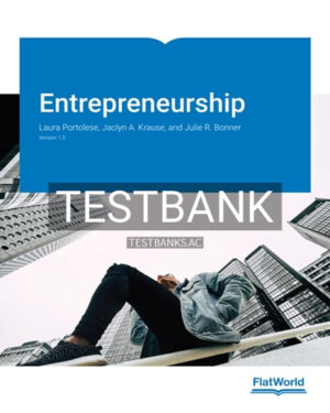 Test Bank for Entrepreneurship Version 1 1st Edition by Portolese