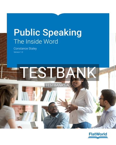 9781453390245-TEST-BANK Test Bank for Public Speaking The Inside Word 1st Edition by Staley