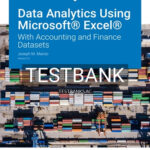 Test Bank for Data Analytics Using Microsoft Excel Version 2 With Accounting and Finance Datasets 2nd Edition by Manzo