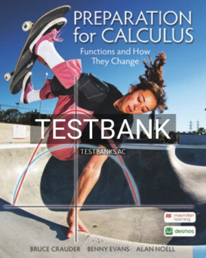 Test Bank for Preparation for Calculus 1st Edition by Crauder