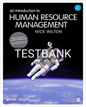 Test Bank for Introduction to Human Resource Management 3rd Edition by Wilton