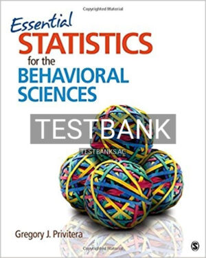 Test Bank for Essential Statistics for the Behavioral Sciences 1st Edition by Privitera