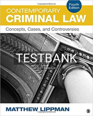 Test Bank for Contemporary Criminal Law Concepts Cases and Controversies 4th Edition by Lippman