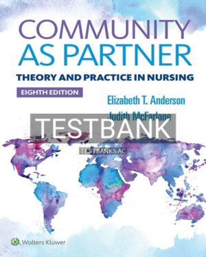 Test Bank for Community As Partner 8th Edition by Anderson