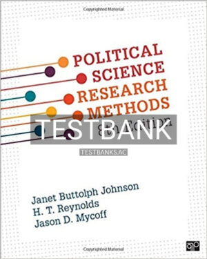 Test Bank for Political Science Research Methods 8th Edition by Johnson