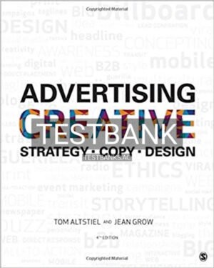 Test Bank for Advertising Creative Strategy Copy and Design 4th Edition by Altstiel