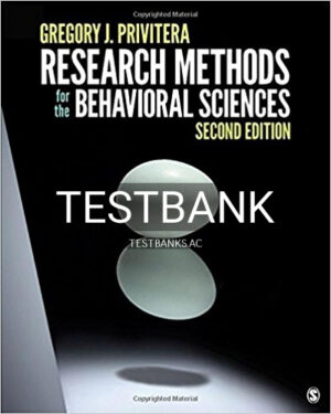 Test Bank for Research Methods for the Behavioral Sciences 2nd Edition by Privitera