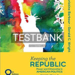 Test Bank for Keeping the Republic Power and Citizenship in American Politics THE ESSENTIALS 8th Edition by Barbour