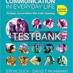 Test Bank for Communication in Everyday Life The Basic Course Edition With Public Speaking 2nd Edition by Duck