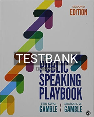 Test Bank for Public Speaking Playbook 2nd Edition by Gamble