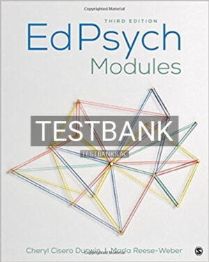 Test Bank for EdPsych Modules 3rd Edition by Durwin