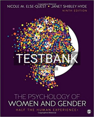 Test Bank for Psychology of Women and Gender Half the Human Experience + 9th Edition by Else Quest