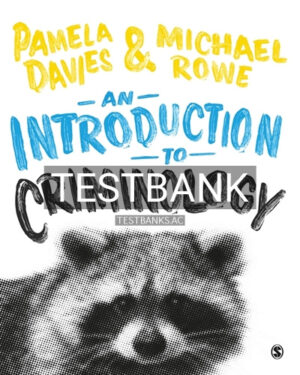 Test Bank for An Introduction to Criminology 1st Edition by Davies