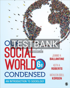 Test Bank for Our Social World Condensed An Introduction to Sociology 6th Edition by Ballantine