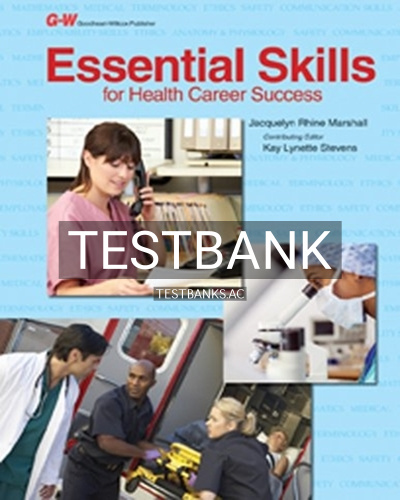 9781619605893-TEST-BANK Test Bank for Essential Skills for Health Career Success 1st Edition by Marshall