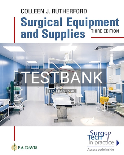 9781719648417-TEST-BANK Test Bank for Surgial Equipment and Supplies 3rd Edition by Rutherford