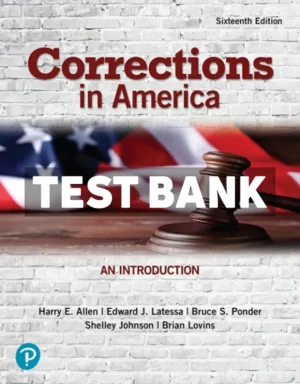Corrections in America - An Introduction 16th Edition Allen Test Bank