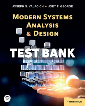 Modern Systems Analysis and Design 10th Edition Valacich Test Bank