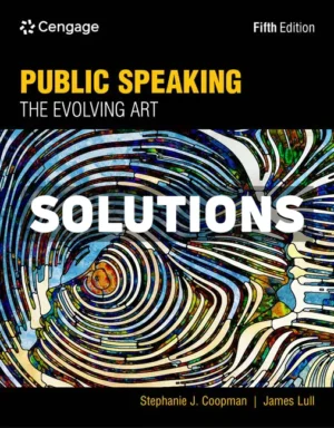 Public Speaking 5th Edition Coopman Solutions Manual
