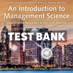 Introduction to Management Science 16th Edition Camm Test Bank