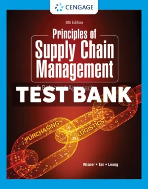 Principles of Supply Chain Management 6th Edition Wisner Test Bank