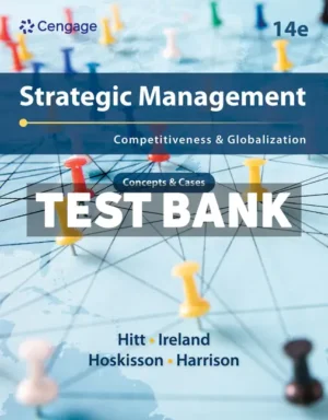 Strategic Management - Concepts and Cases - Competitiveness and Globalization 14th Edition Hitt Test Bank