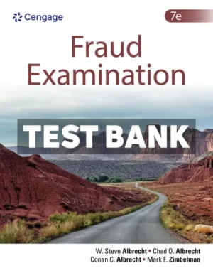 Fraud Examination 7th Edition Albrecht Test Bank