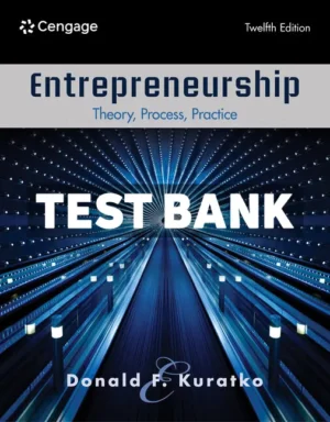 Entrepreneurship - Theory Process Practice 12th Edition Kuratko Test Bank