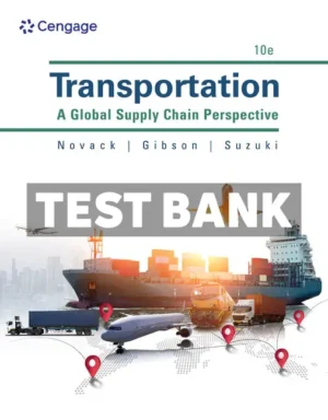 Transportation Global Supply Chain Perspective 10th Edition Novack Test Bank