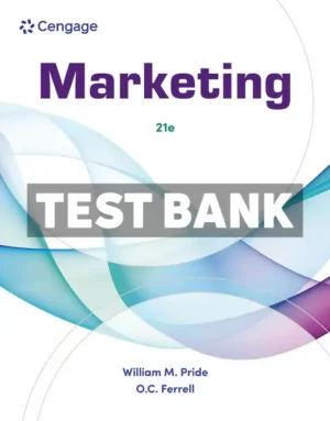 Marketing 21st Edition Pride Test Bank