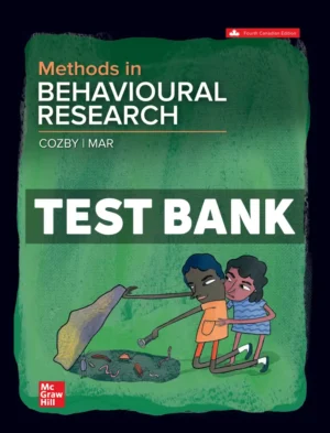 Methods In Behavioural Research 4th Canadian Edition Cozby Test Bank