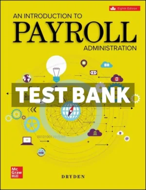 An Introduction To Payroll Administration 2024-2025 8th Canadian Edition Dryden Test Bank