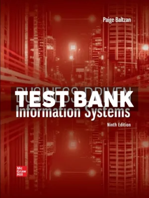 Business Driven Information Systems 9th Edition Baltzan Test Bank