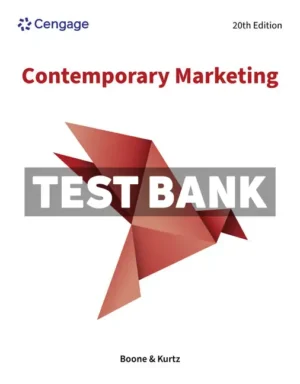 Contemporary Marketing 20th Edition Boone Test Bank
