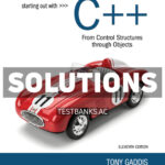 Starting Out with C++ from Control Structures through Objects 11th Gaddis Solutions Manual