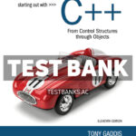 Starting Out with C++ from Control Structures through Objects 11th Gaddis Test Bank
