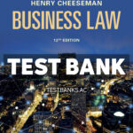 Business Law 12th Cheeseman Test Bank