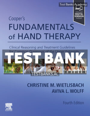 Coopers Fundamentals of Hand Therapy 4th Wietlisbach Test Bank