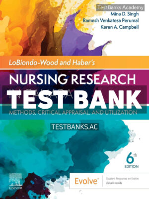 LoBiondo - Wood and Habers Nursing Research in Canada 6th Singh Test Bank