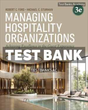 Managing Hospitality Organizations 3rd Ford Test Bank