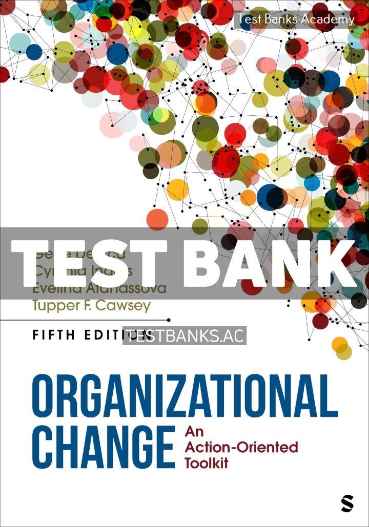 9781071876312-TEST-BANK Organizational Change 5th Deszca Test Bank