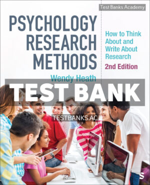 Psychology Research Methods 2nd Heath Test Bank