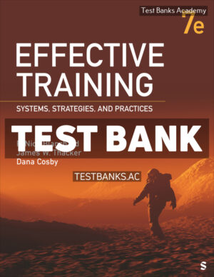 Effective Training 7th Blanchard Test Bank