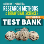 Research Methods for the Behavioral Sciences 4th Privitera Test Bank