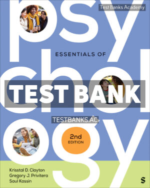 Essentials of Psychology 2nd Clayton Test Bank