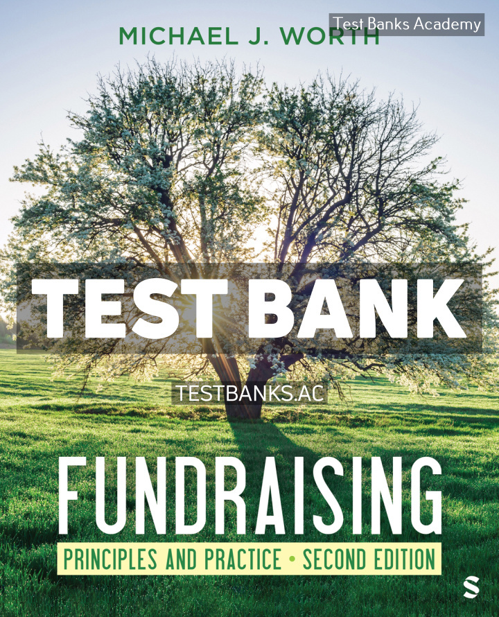 9781071931325-TEST-BANK Fundraising 2nd Worth Test Bank