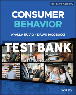 Consumer Behavior 1st Ruvio Test Bank